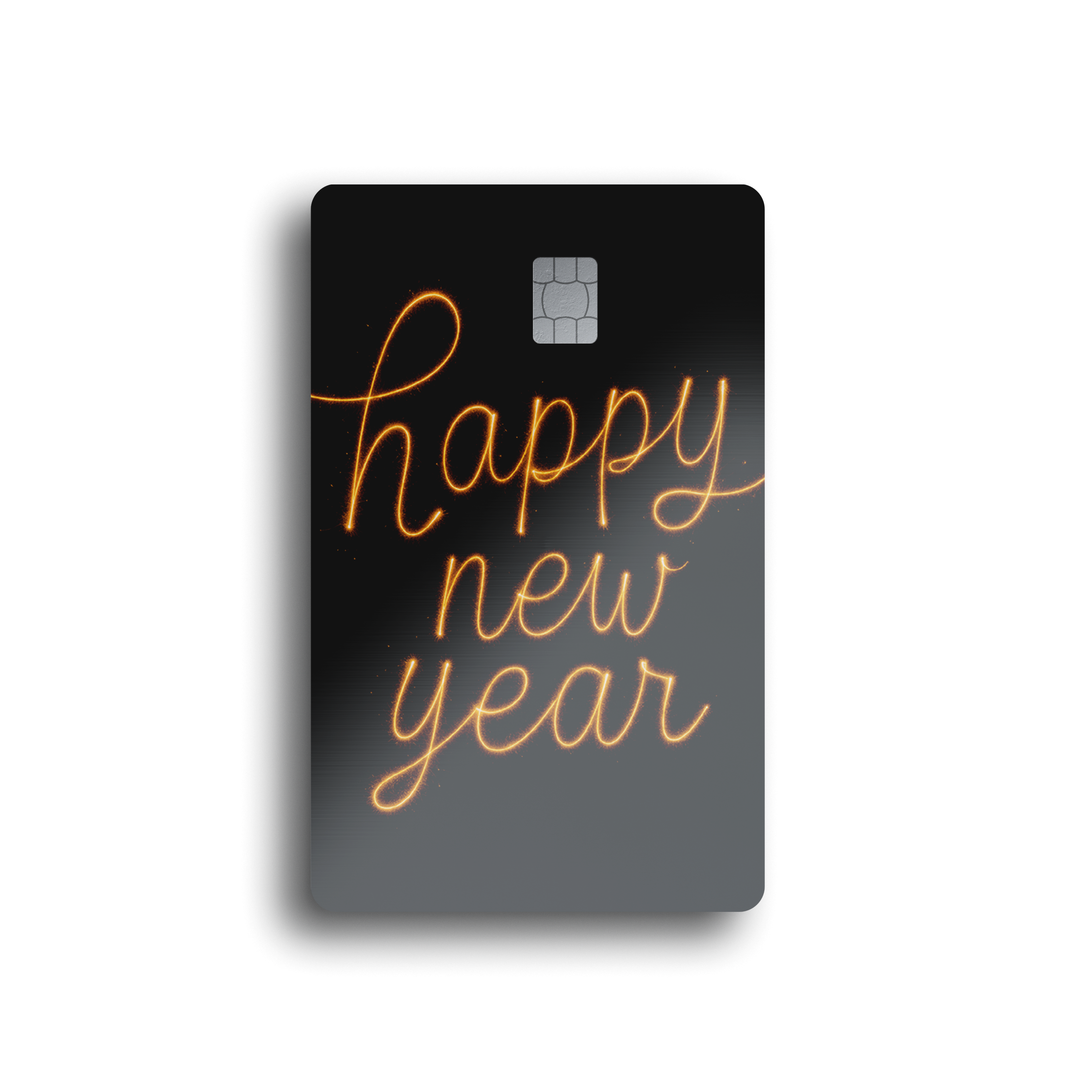 Sparkler Script Happy New Year Card Skin